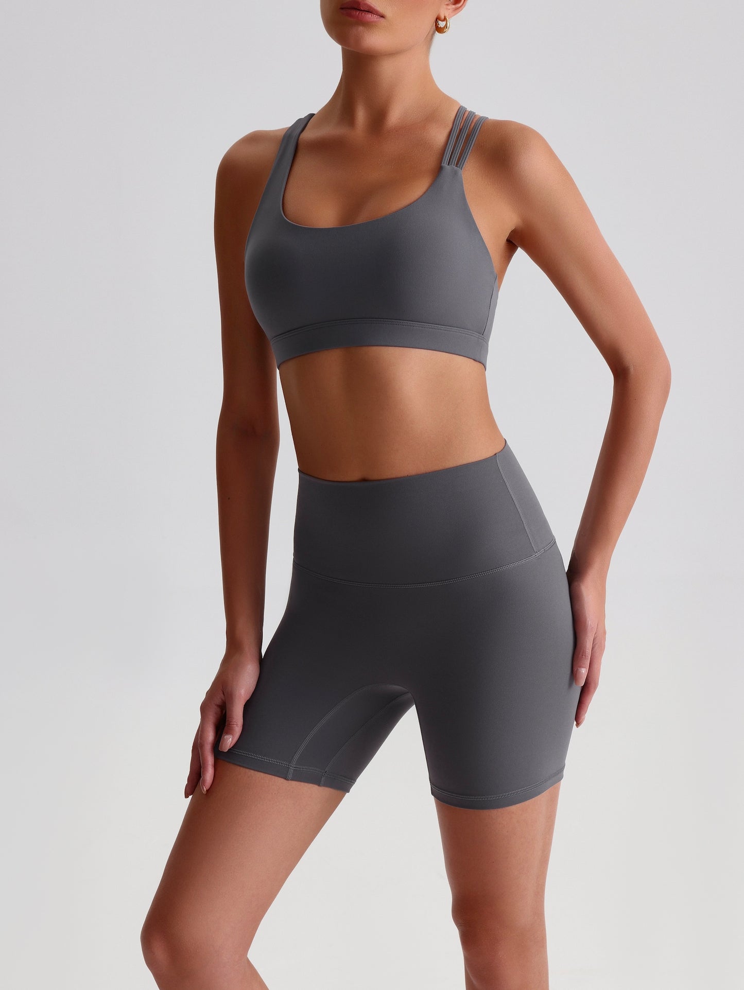 iTOUCH crossover back Bra&Shorts Set