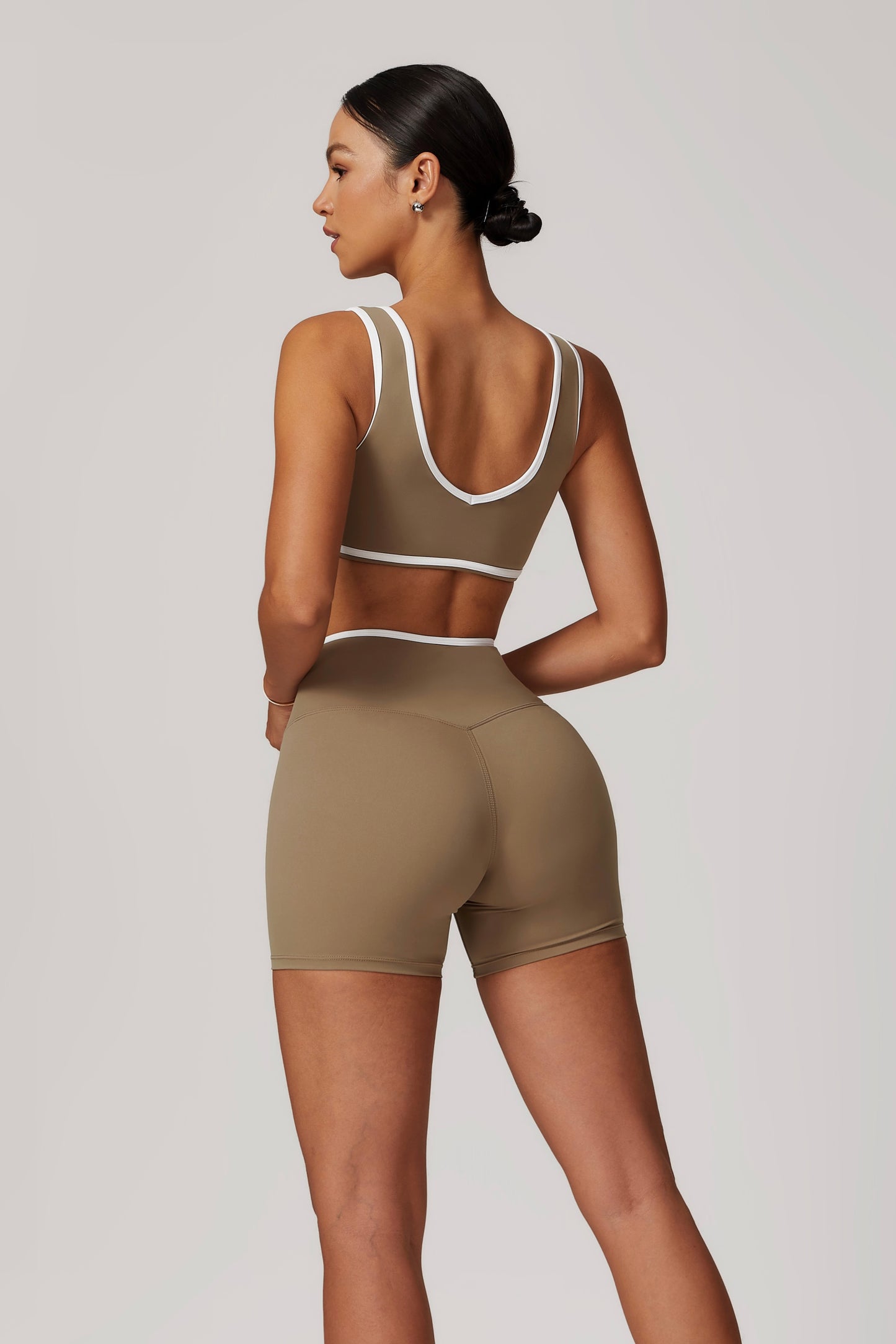 CrushU crossover high-waisted gym&yoga short set