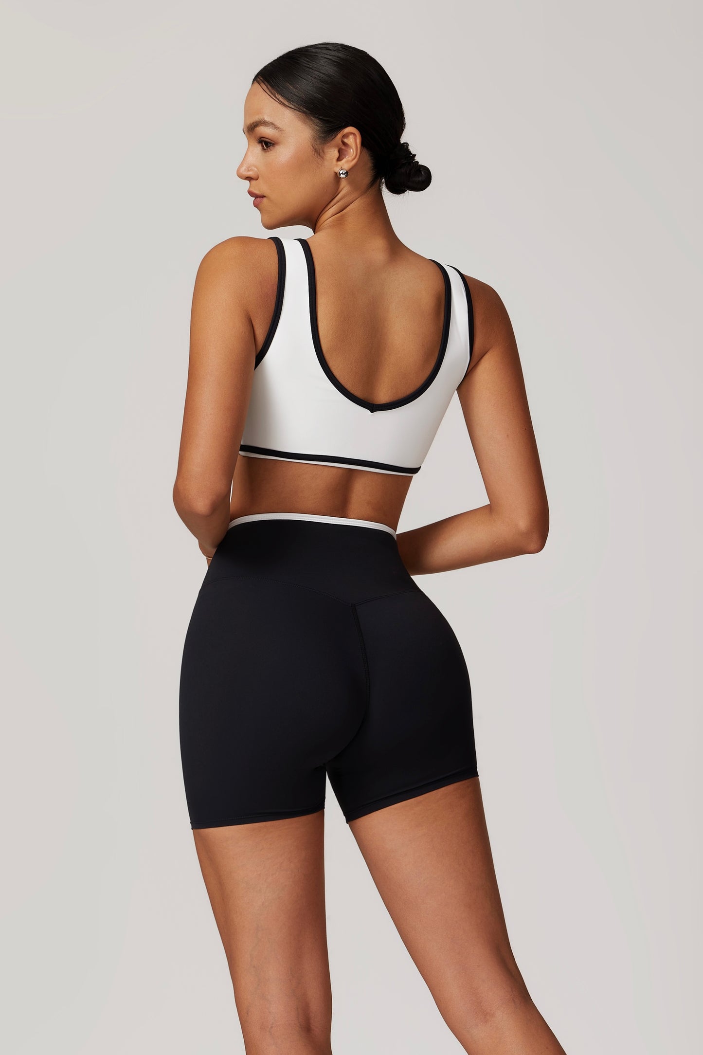 CrushU crossover high-waisted gym&yoga short set