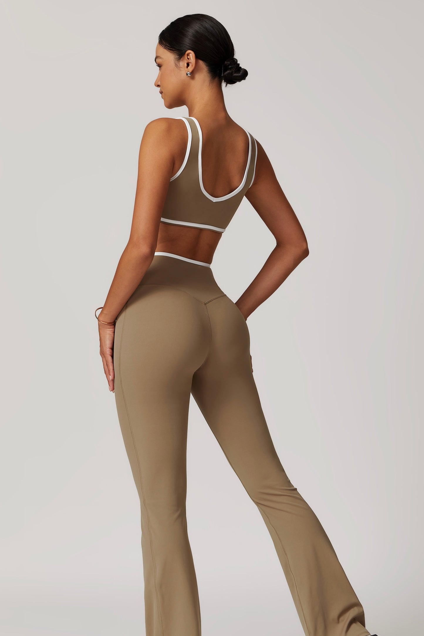 CrushU crossover high-waisted gym&yoga leggings set