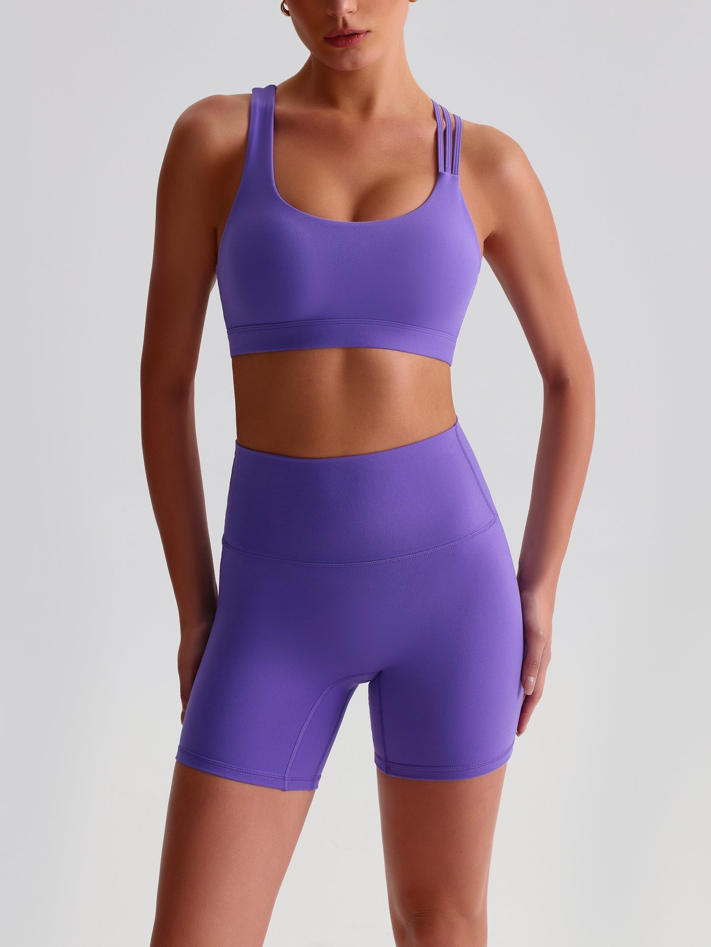 iTOUCH crossover back Bra&Shorts Set