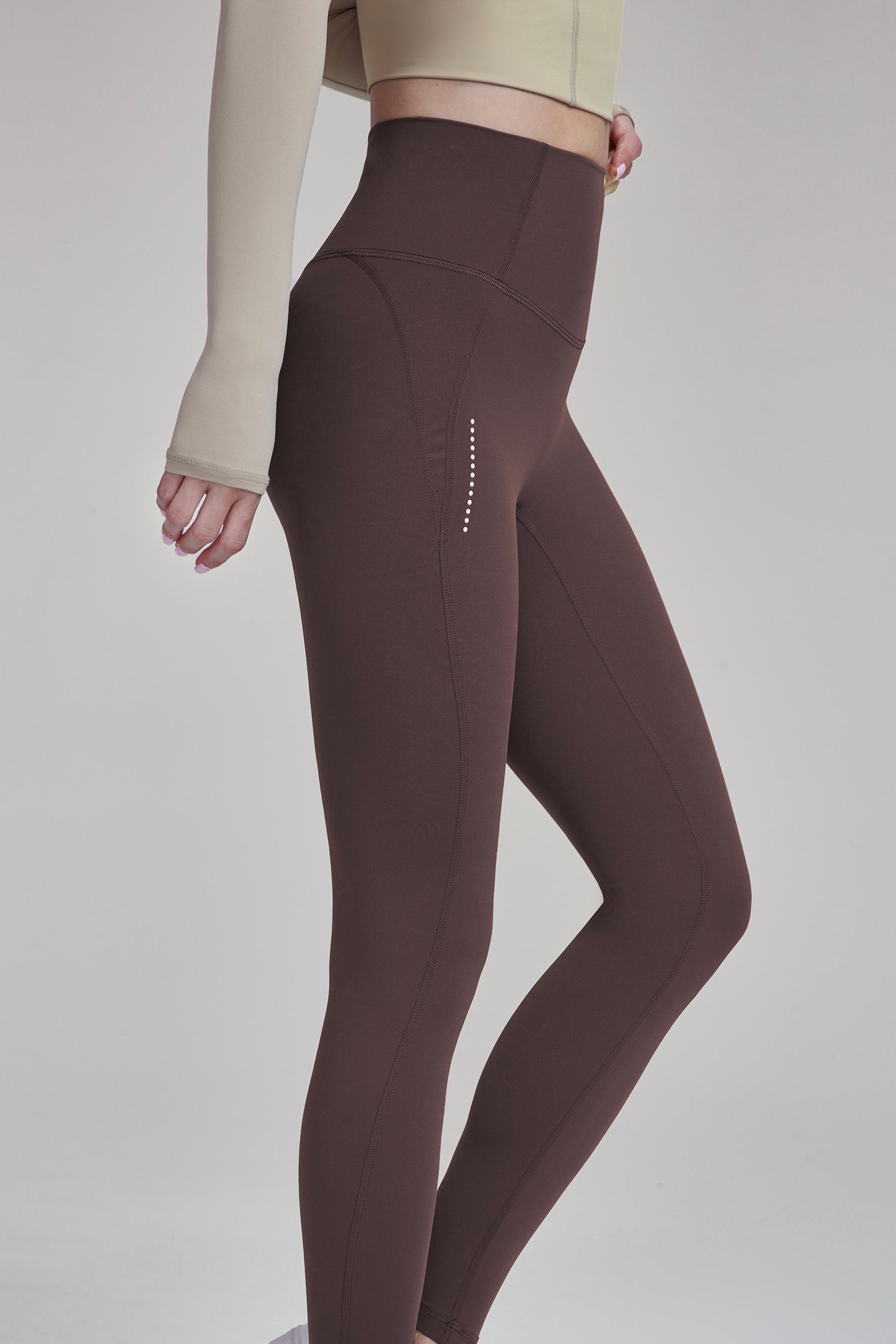 Lycra 7a Antimicrobial Reflective Stripe Yoga LEGGING