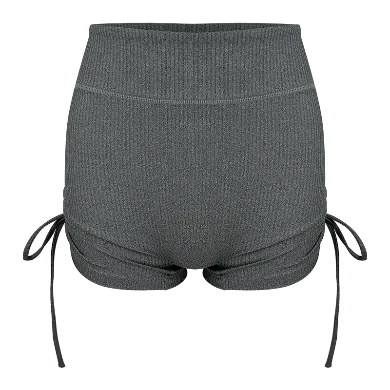 Chill Hemp Gray Yoga Drawstring Shorts Set