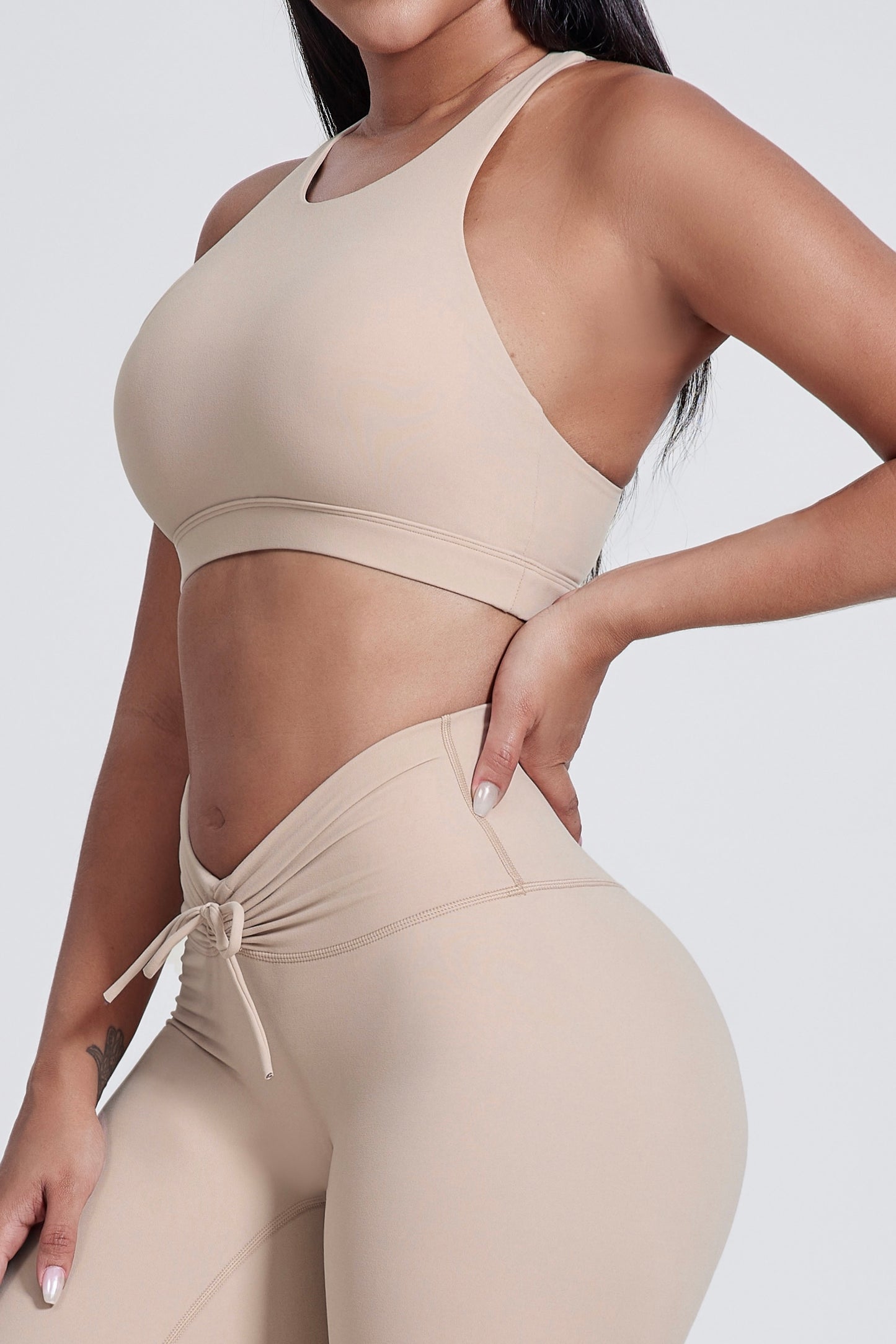 SET Bra&amp;Seluar Pendek Yoga Kurus Palang Ketat