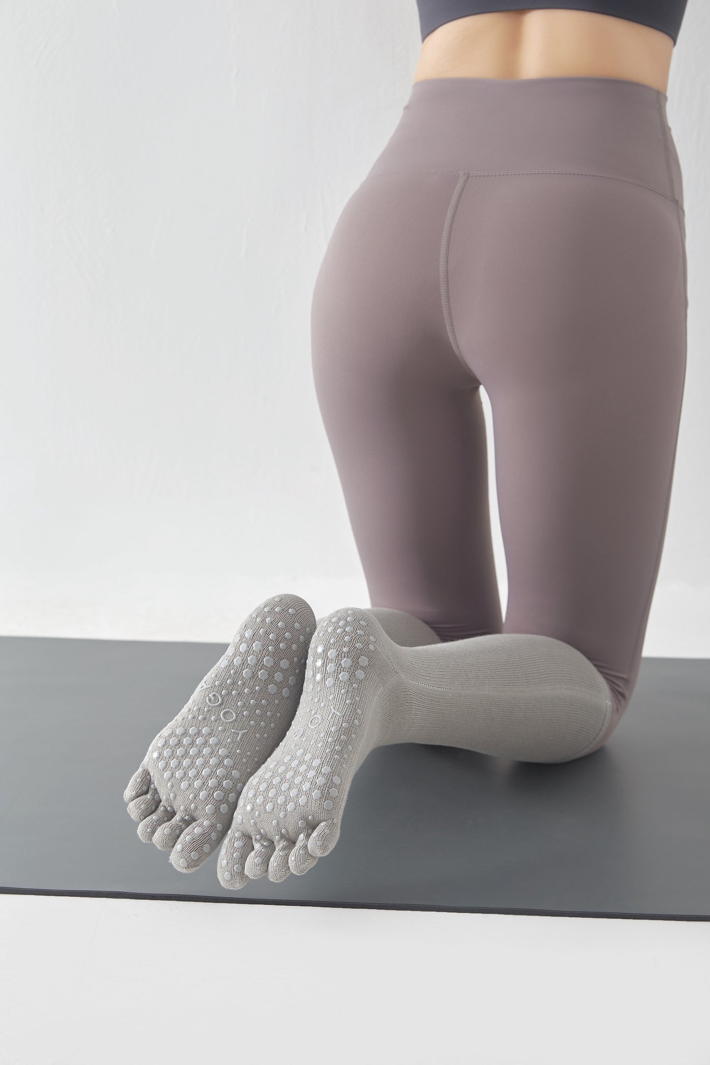 Five Finger Non-Slip Yoga Calf Socks