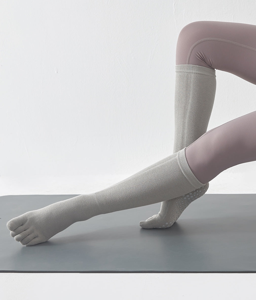 Five Finger Non-Slip Yoga Calf Socks