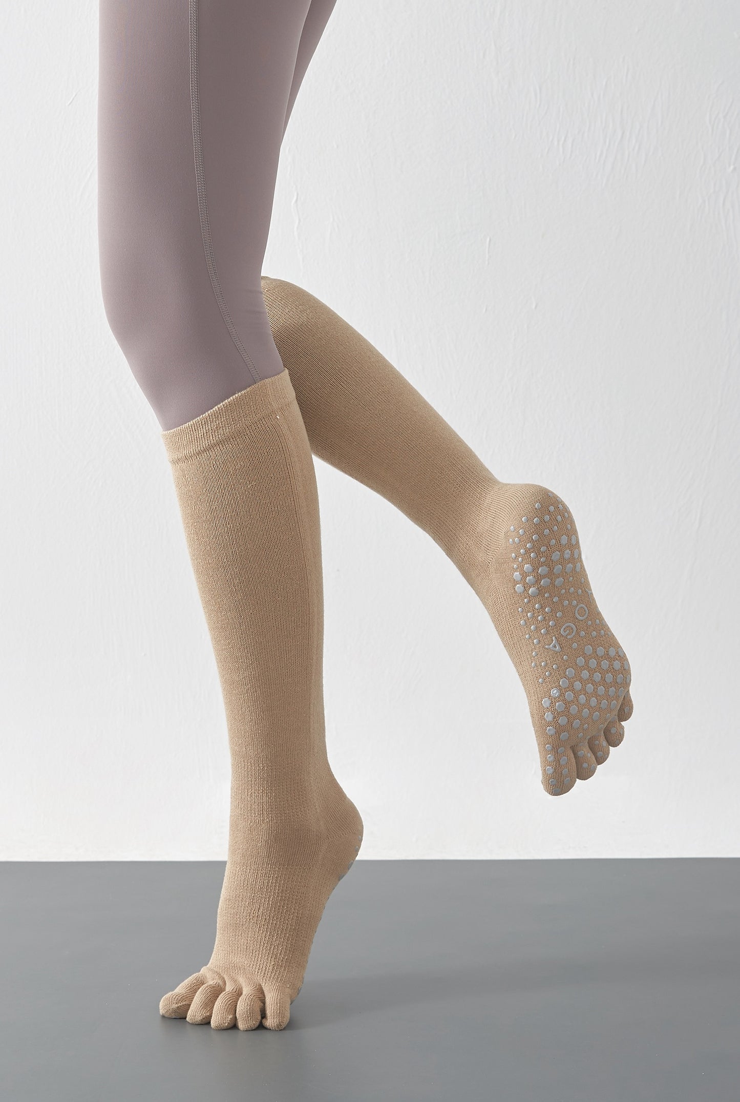 Five Finger Non-Slip Yoga Calf Socks