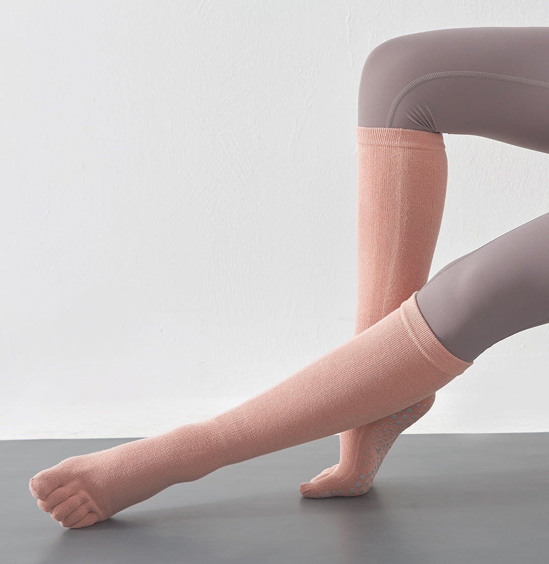 Five Finger Non-Slip Yoga Calf Socks