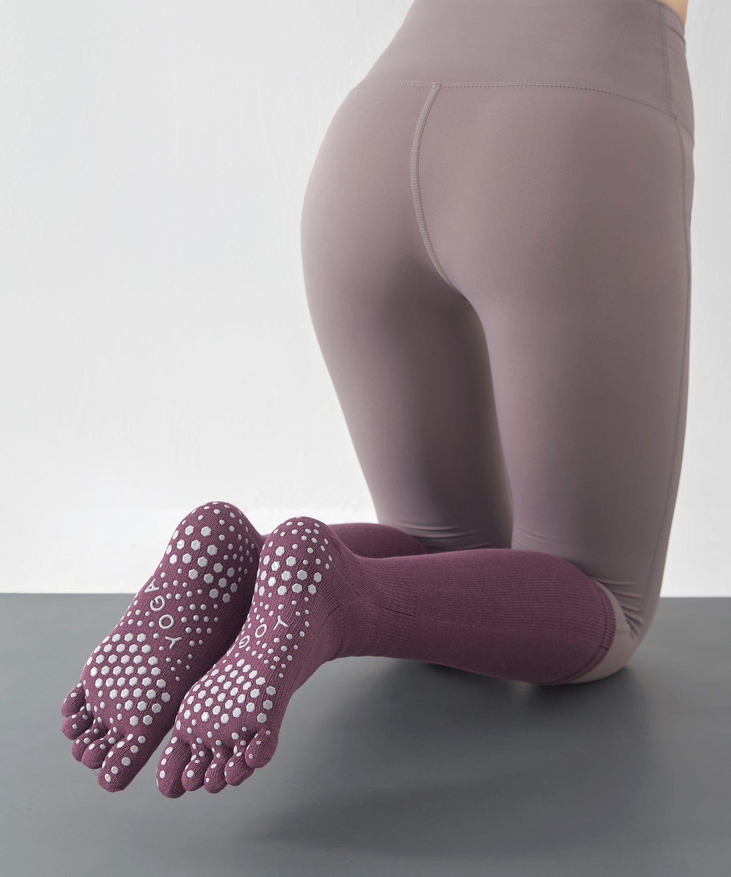 Five Finger Non-Slip Yoga Calf Socks