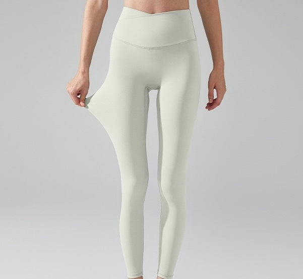 High-waisted&high elastic cross LEGGING tummy tucking&hip lifting