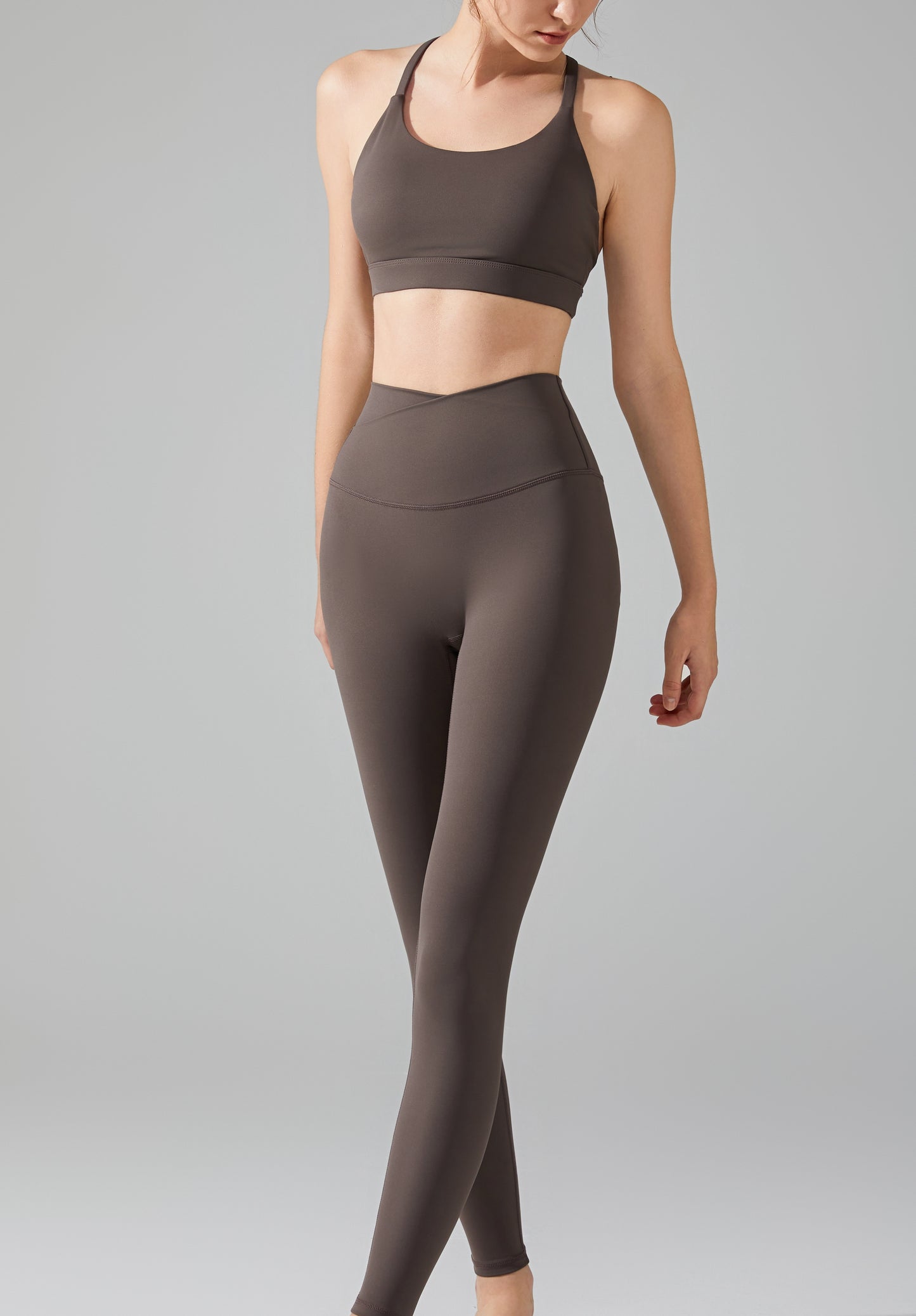 High-waisted&high elastic cross LEGGING tummy tucking&hip lifting