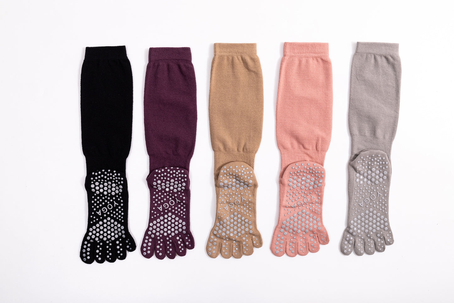 Five Finger Non-Slip Yoga Calf Socks