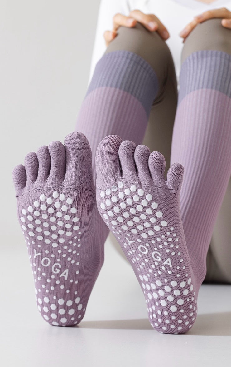 Compression Function Silicone Non-Slip Stockings Clashing Colors