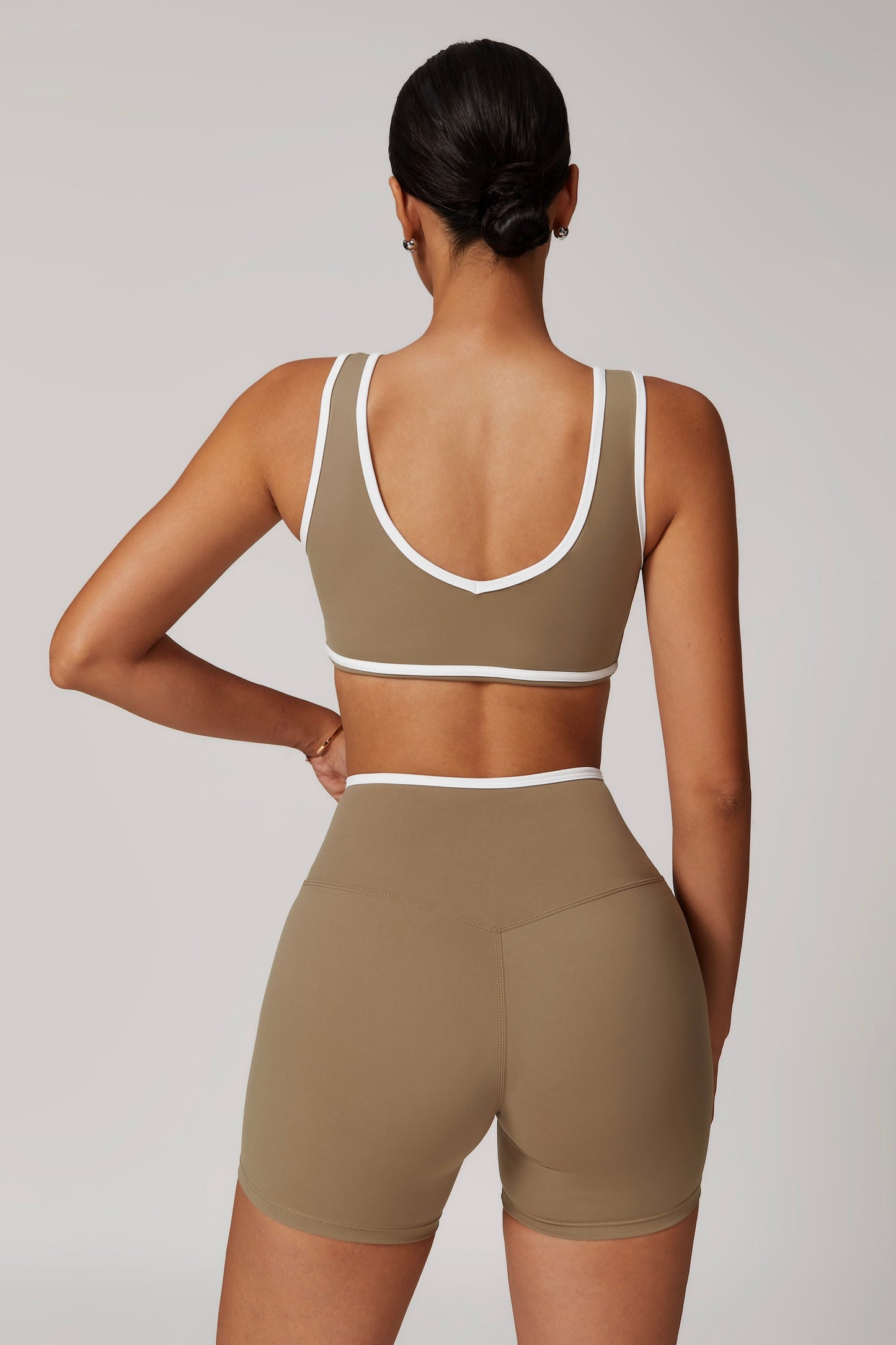 CrushU crossover high-waisted gym&yoga short set