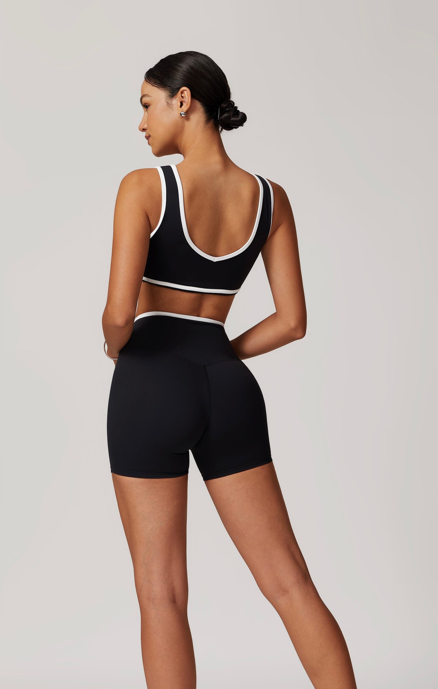 CrushU crossover high-waisted gym&yoga short set