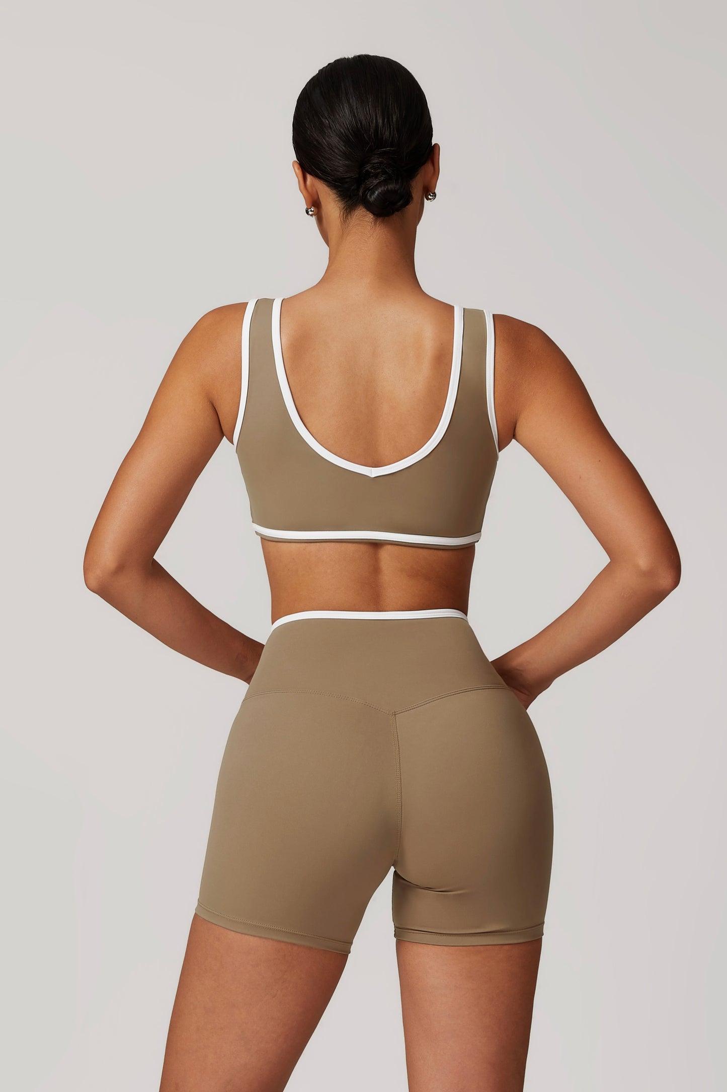 CrushU crossover high-waisted gym&yoga short set