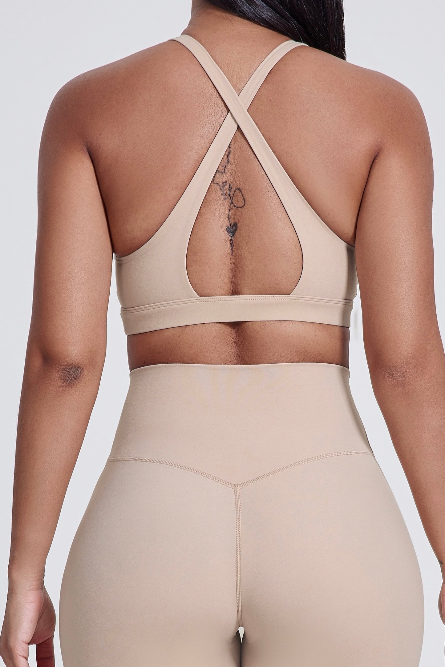 Tight Cross Skinny Yoga Bra&Shorts SET