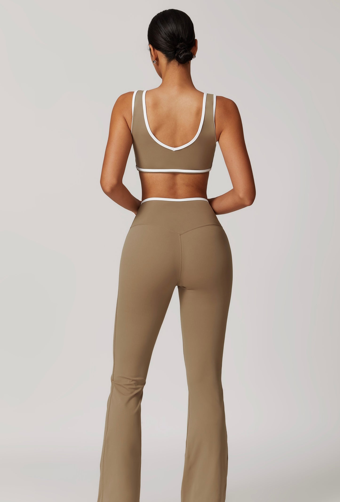 CrushU crossover high-waisted gym&yoga leggings set