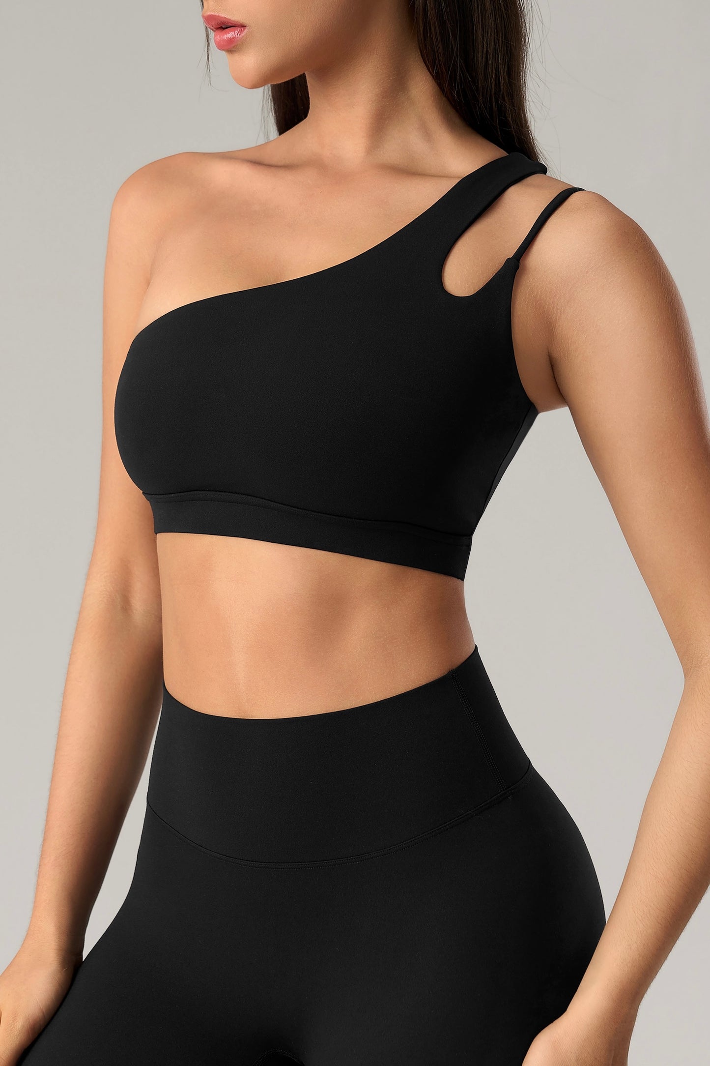 Irregular slant one shoulder YOGA Bra