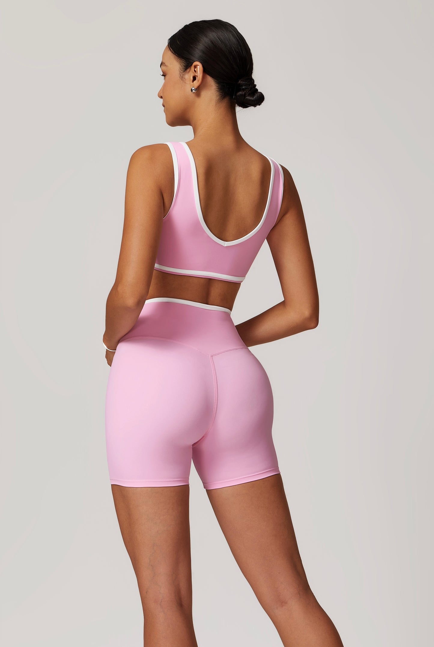 CrushU crossover high-waisted gym&yoga short set